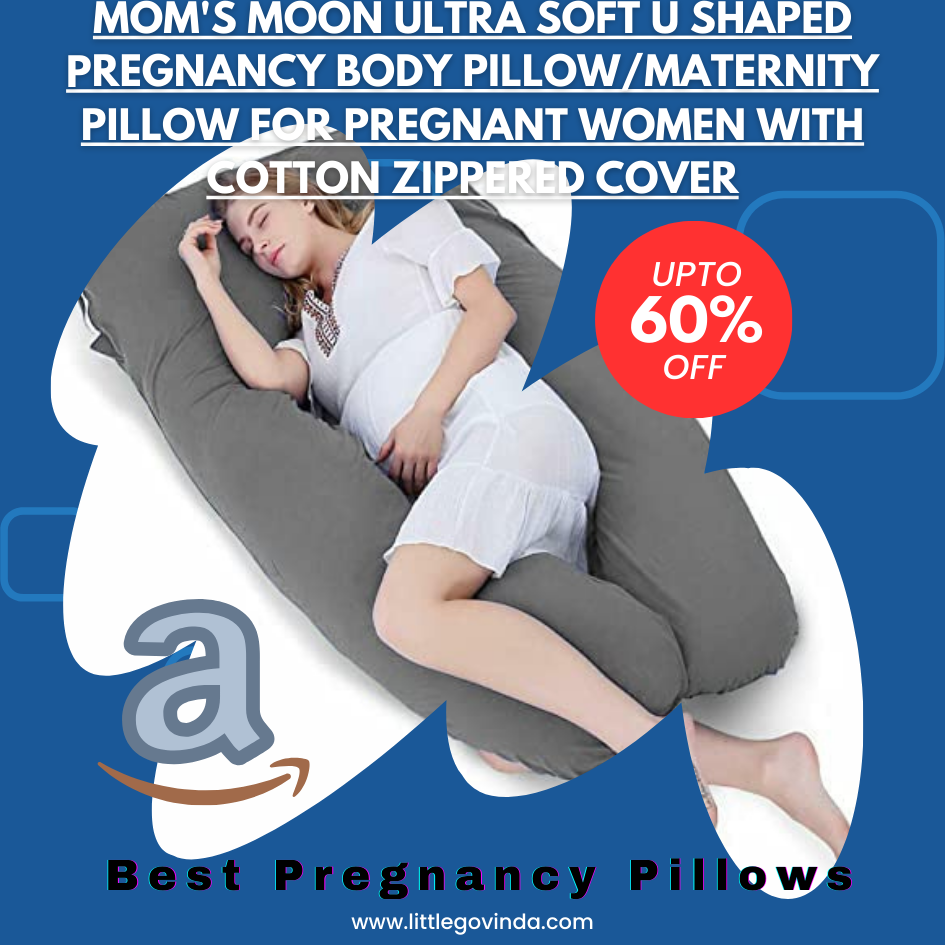 Mom's Moon Ultra soft ushaped pregnancy pillow. best pregnancy pillows